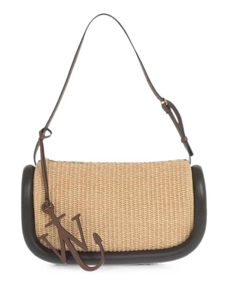J.W.Anderson The Bumper raffia shoulder bag - Nude Nude