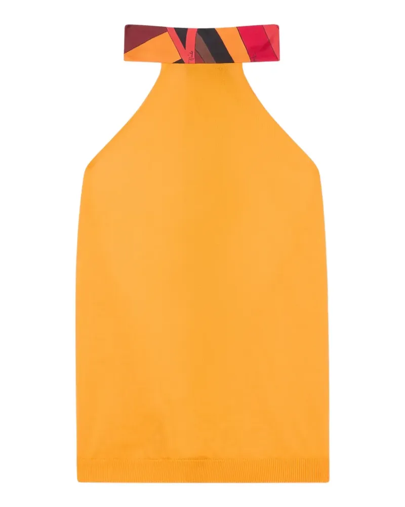 Emilio Pucci silk-detail top - Gelb Gelb