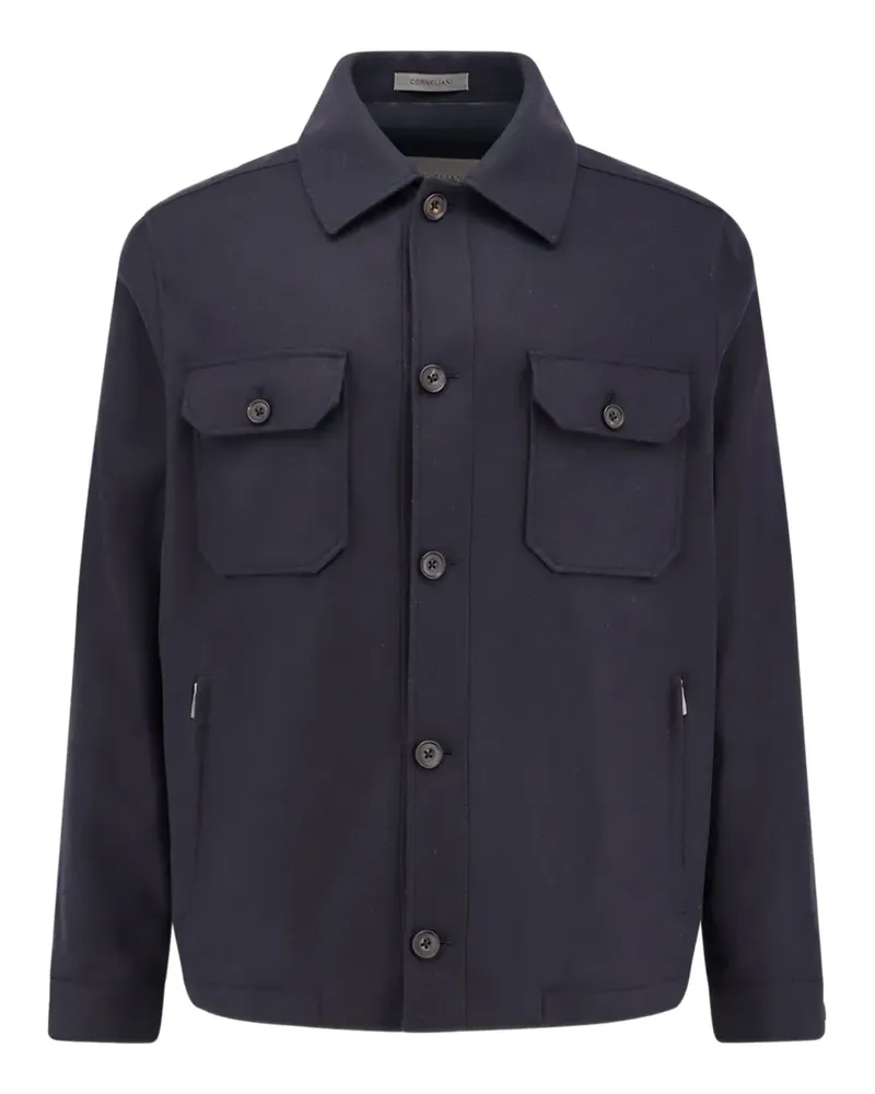 Corneliani Jacke mit Eingrifftaschen - Blau Blau