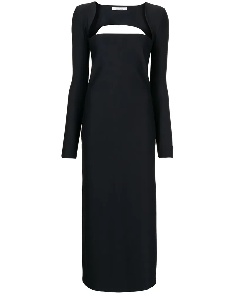 Rokh Kleid mit eckigem Kragen - Schwarz Schwarz