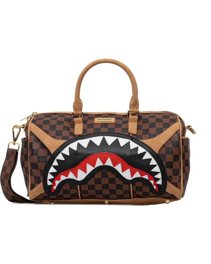 Sprayground Reisetasche mit Karomuster - Braun Braun