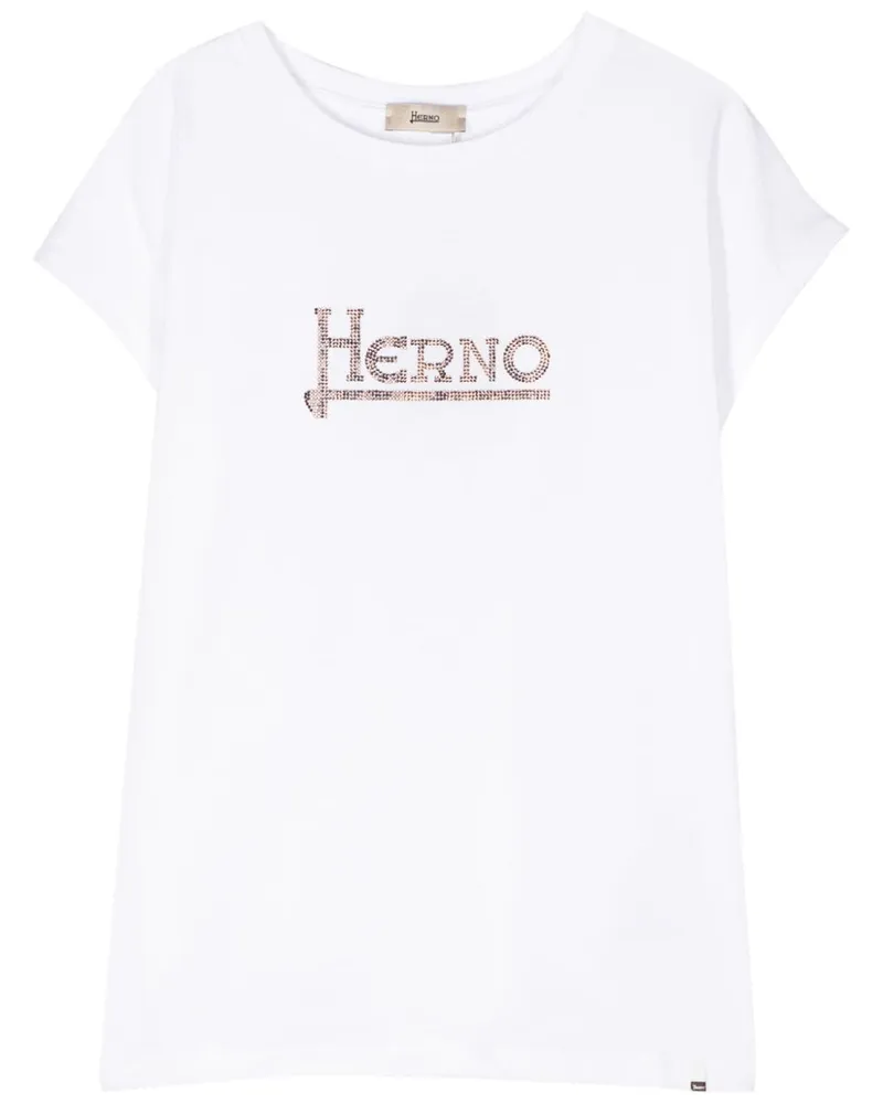 Herno T-Shirt mit Logo-Applikation - Weiß Weiß