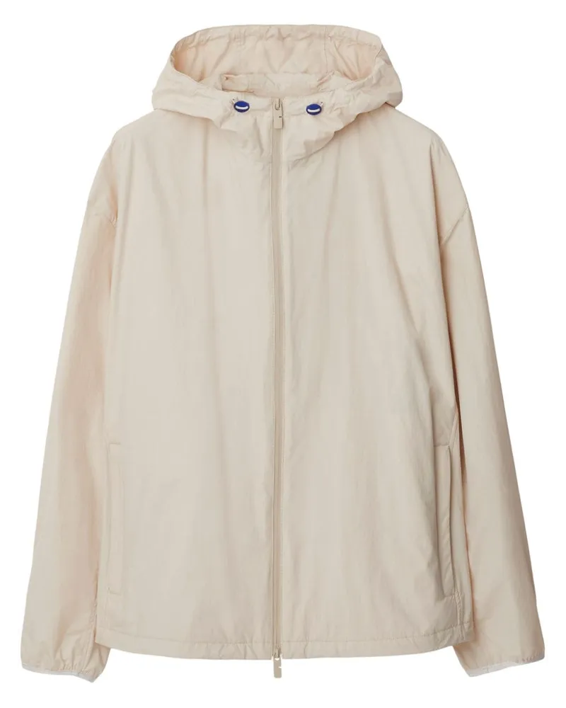 Burberry Kapuzenjacke mit Ritteremblem - Nude Nude