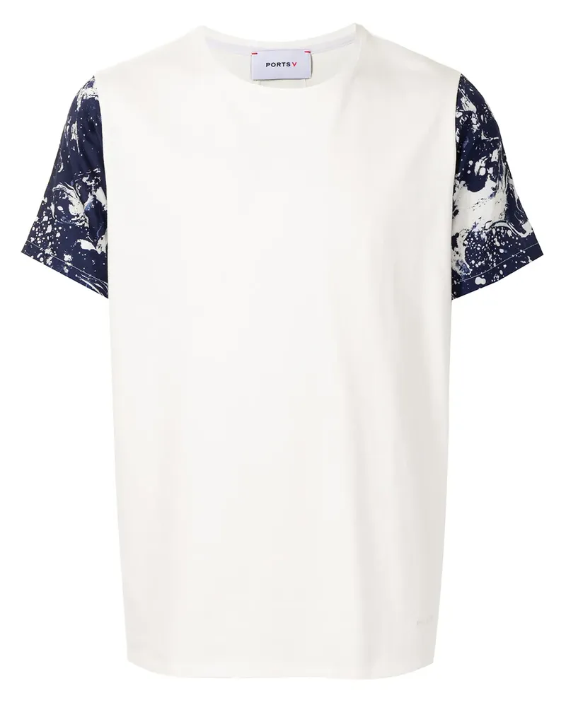 Ports V T-Shirt mit Farbklecks-Print - Rot Rot
