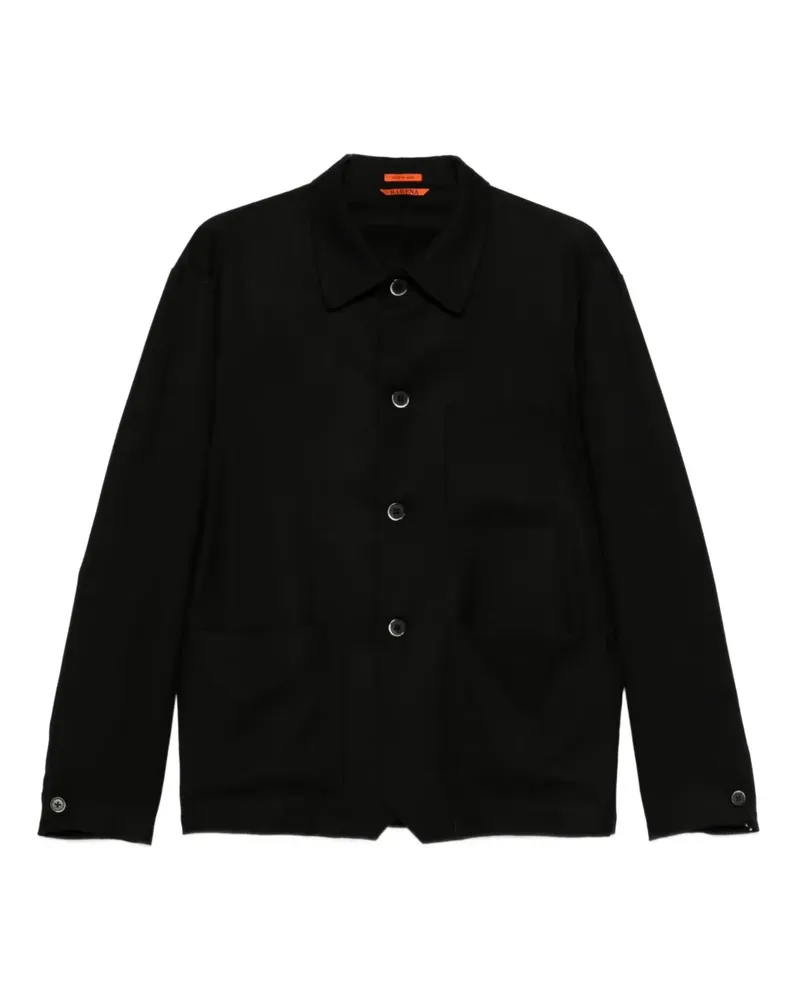 BARENA Hemdjacke mit aufgesetzter Tasche - Schwarz Schwarz