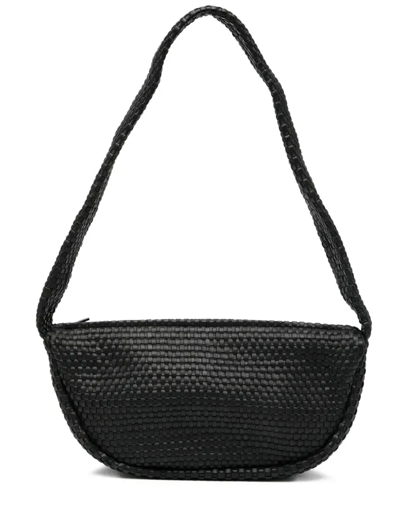 St. Agni Schultertasche mit Gittermuster - Schwarz Schwarz