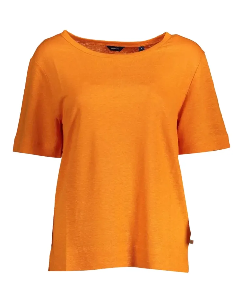 Gant relaxed-fit linen t-shirt - Orange Orange