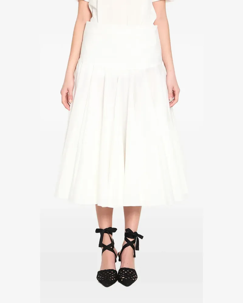 Jacquemus Drapierter Midirock - Weiß Weiß