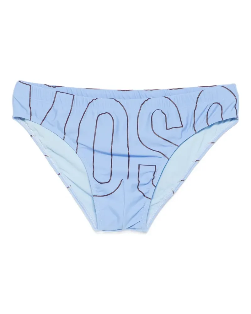 Moschino logo-print swim trunks - Blau Blau