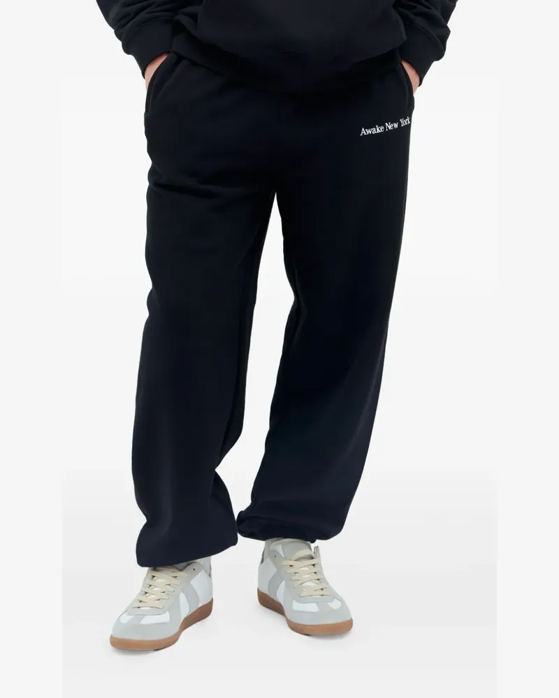 AWAKE NY Jogginghose mit Serif Logo-Stickerei - Schwarz Schwarz