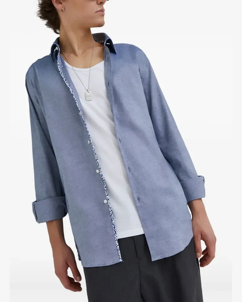 HUGO BOSS Gemustertes Hemd - Blau Blau