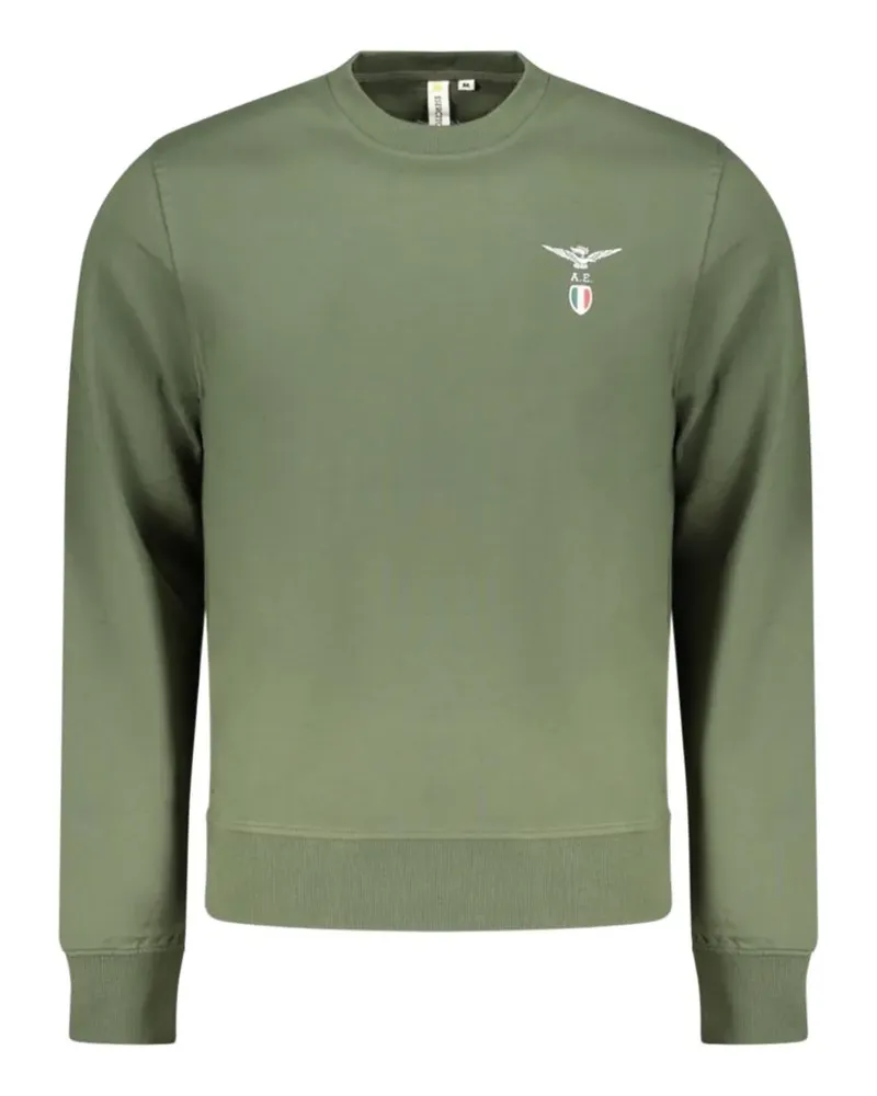 Aeronautica Militare Sweatshirt mit Logo-Stickerei - Grün Grün