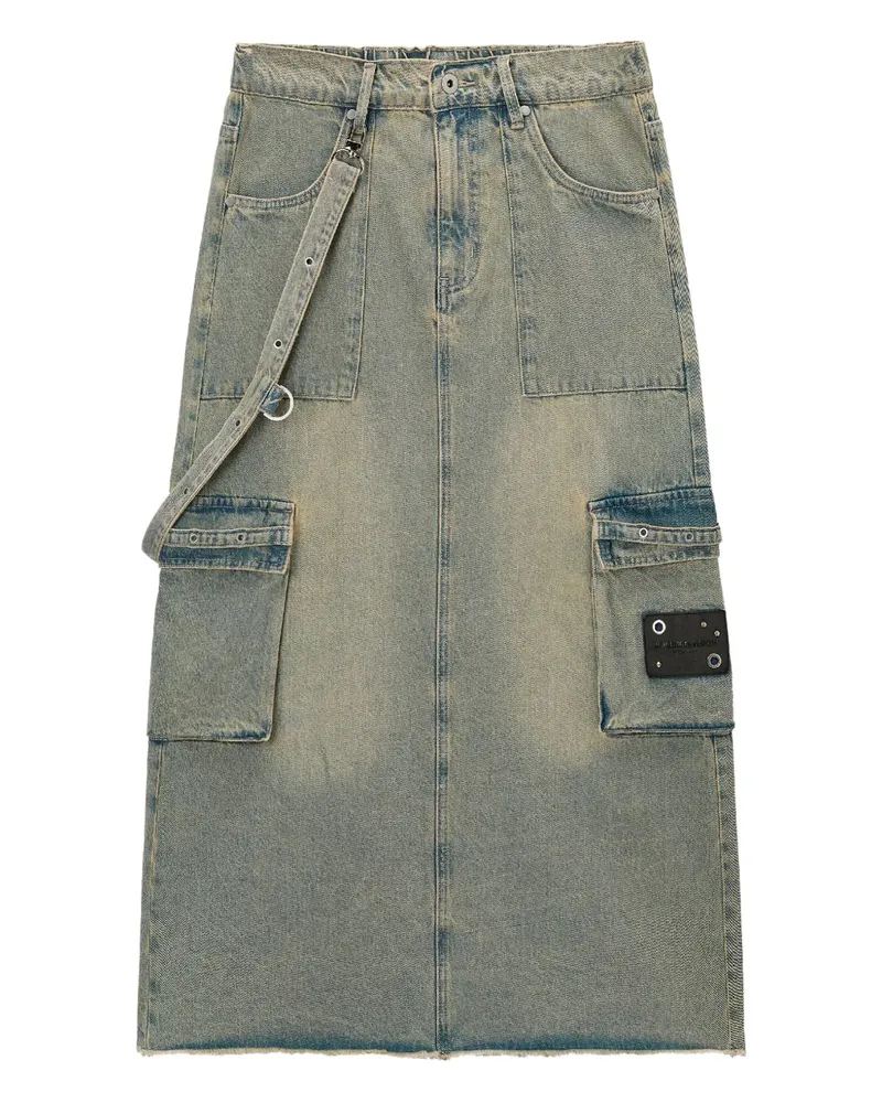 Musium Div. Midirock aus Denim - Blau Blau
