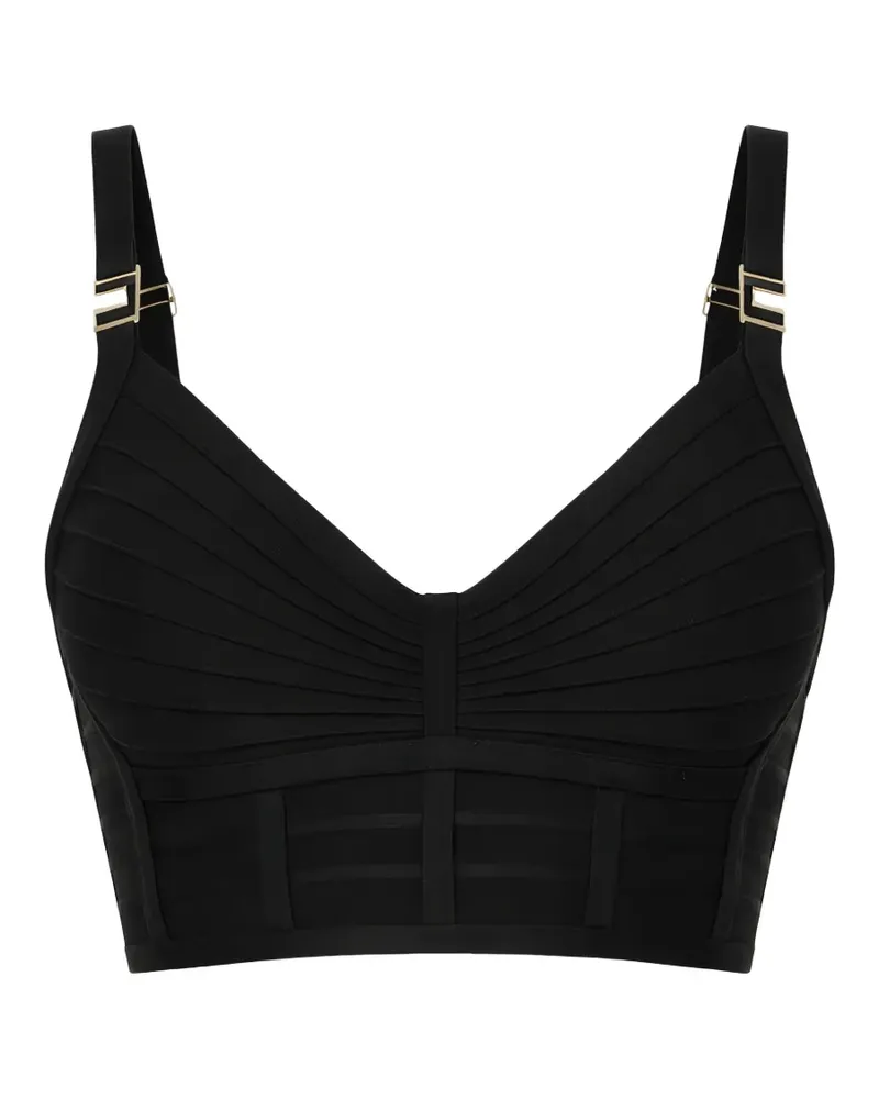 Elisabetta Franchi zipped top - Schwarz Schwarz