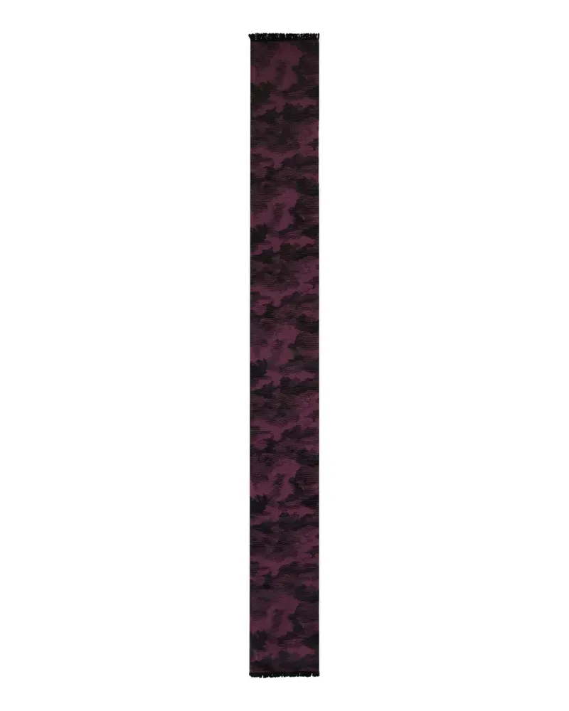 Ermenegildo Zegna abstract-print frayed scarf - Violett Violett