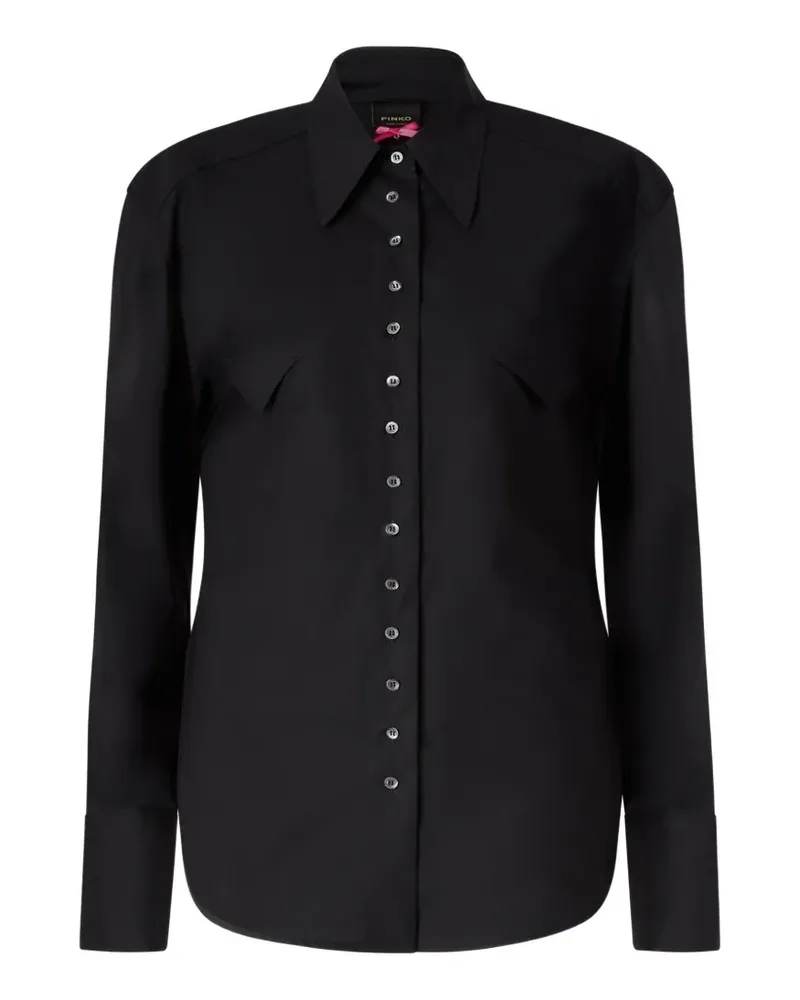 Pinko Hemd mit Schleifenverschluss hinten - Schwarz Schwarz