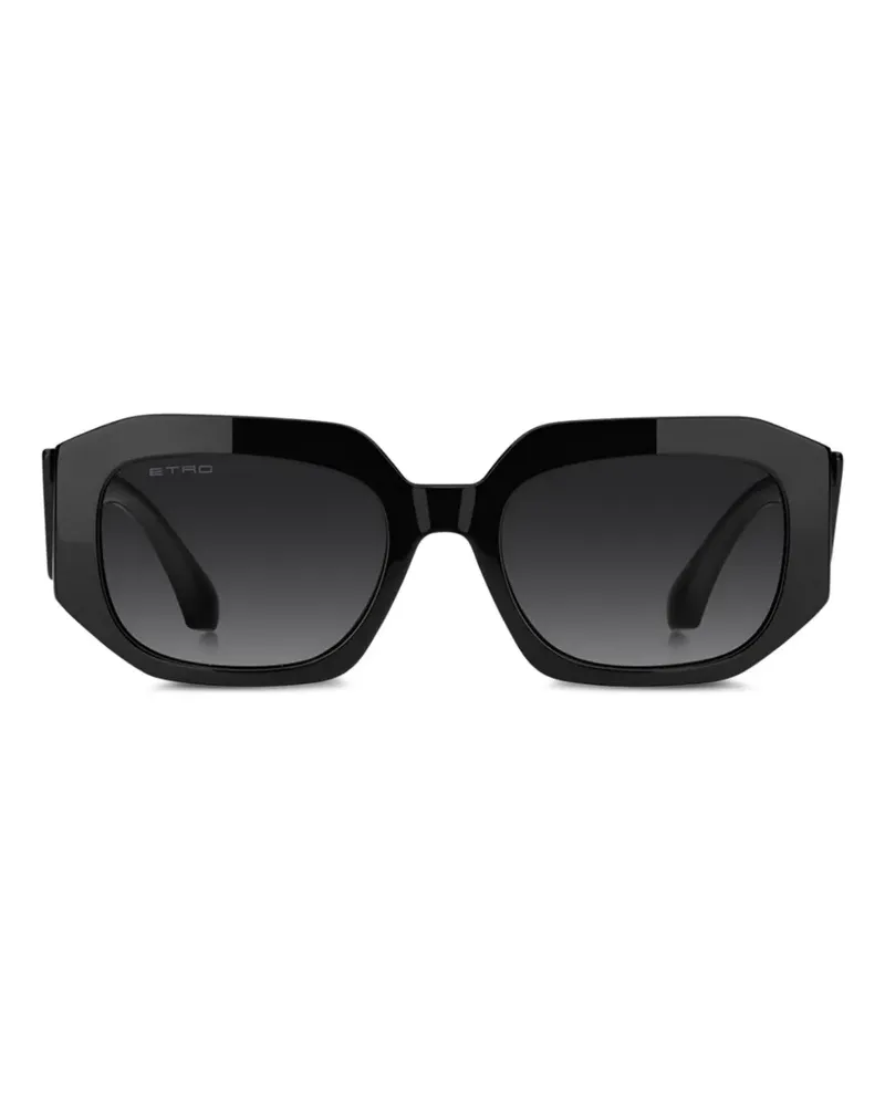 Etro Sonnenbrille mit eckigem Gestell - Schwarz Schwarz