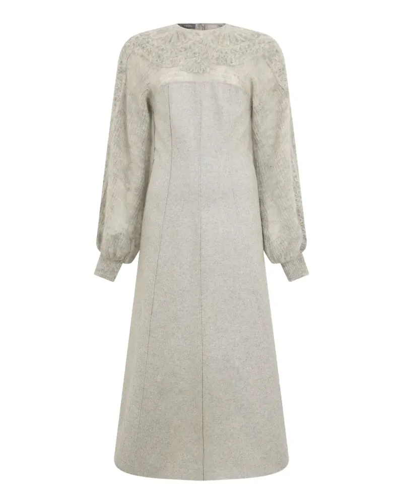 Alberta Ferretti long-sleeve midi dress - Grau Grau