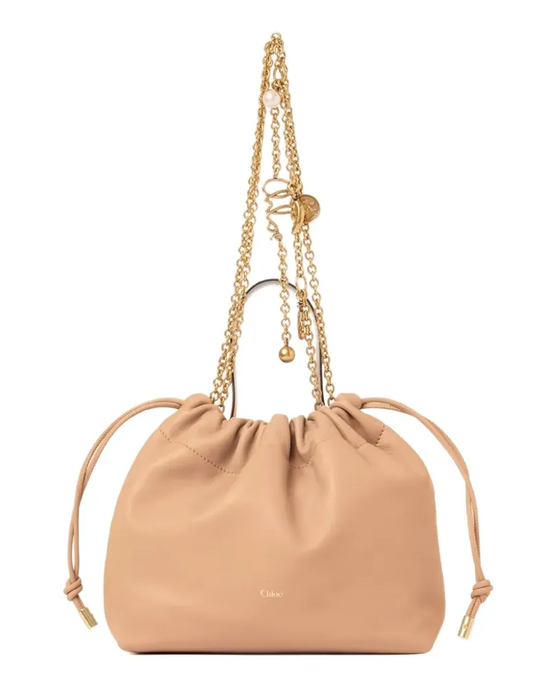 Chloé Beuteltasche mit Anhänger - Nude Nude