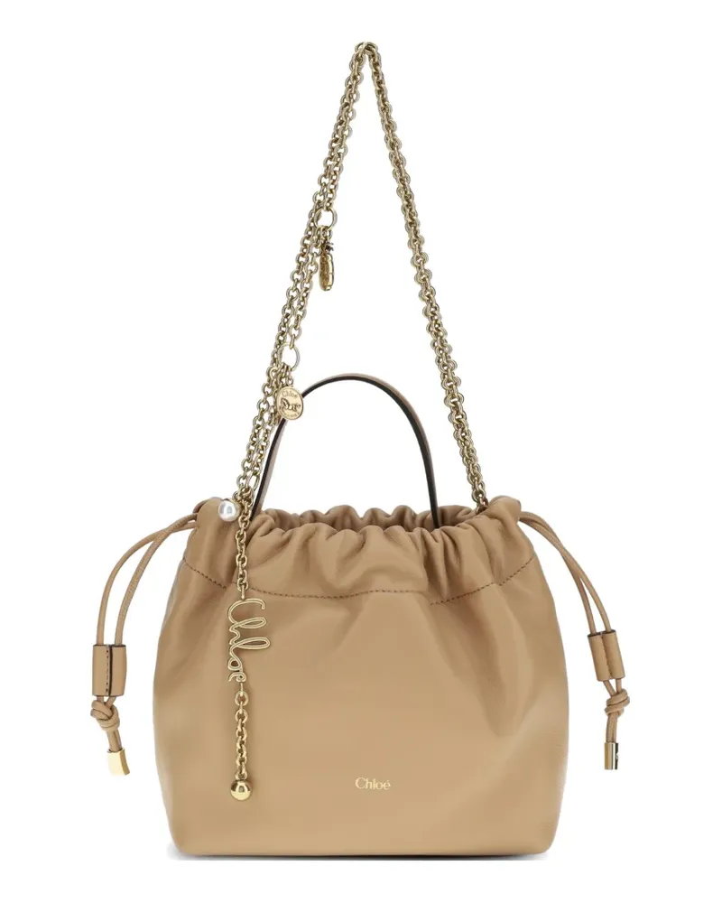 Chloé chain charm bucket bag - Nude Nude