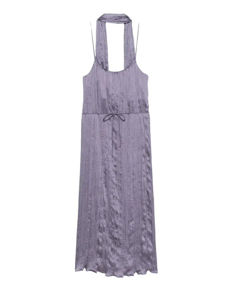 Posse Esme crinkled slip midi dress - Violett Violett
