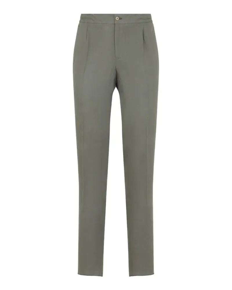 Kiton pleated trousers - Grün Grün