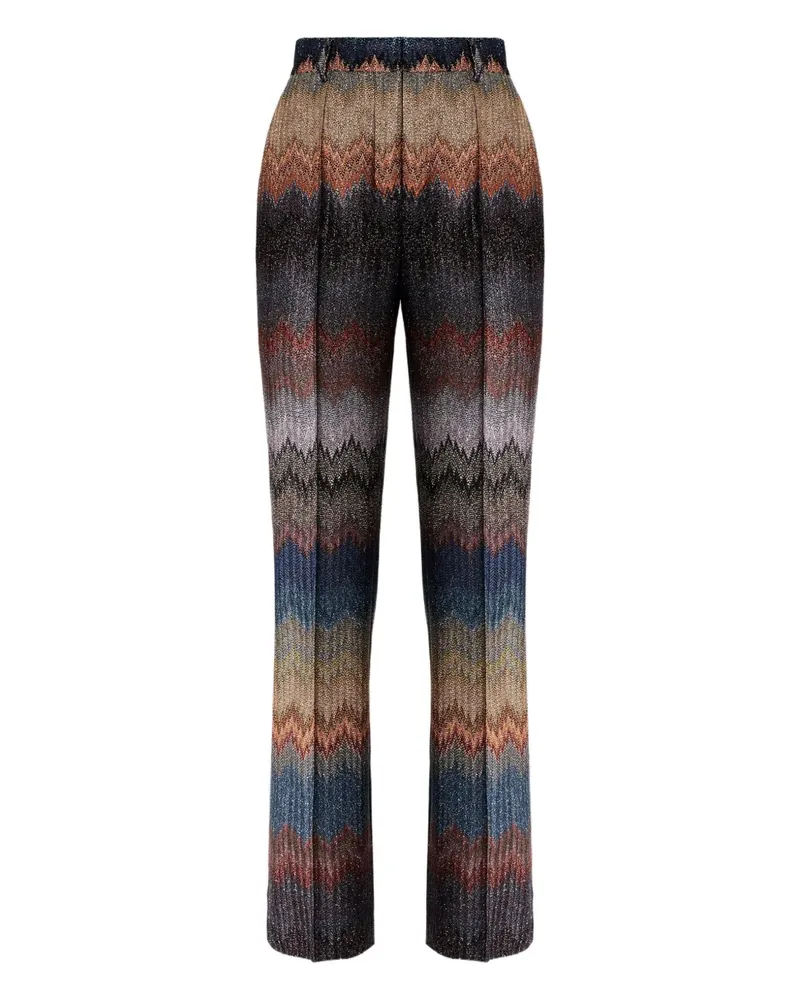 Missoni Hose in Glitter-Optik mit Zickzackmuster - Grau Grau