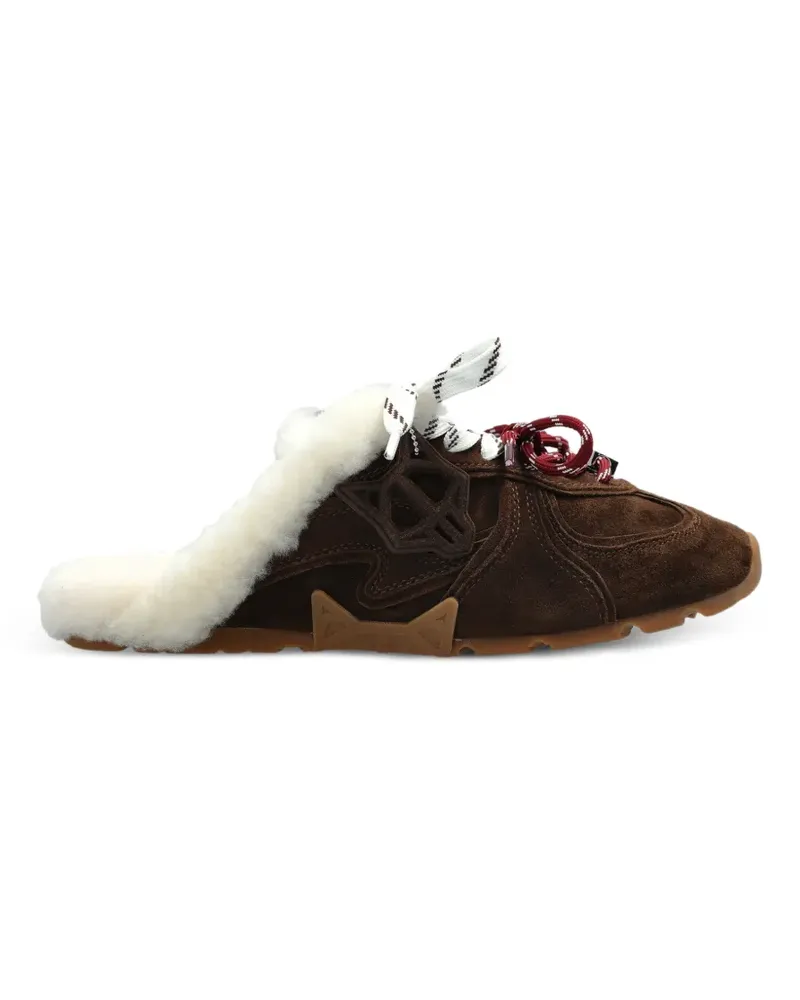 Naked Wolfe Adorn Sneakers aus Wildleder mit Shearling-Futter - Braun Braun