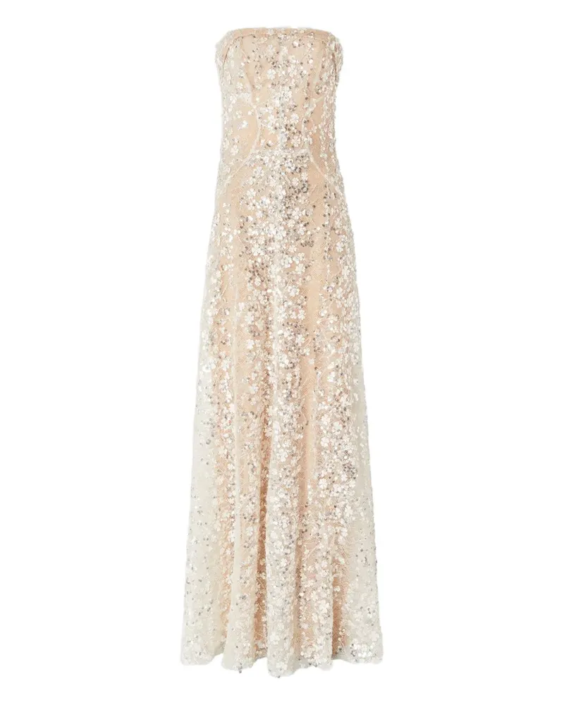 Genny Kleid mit Pailletten - Nude Nude