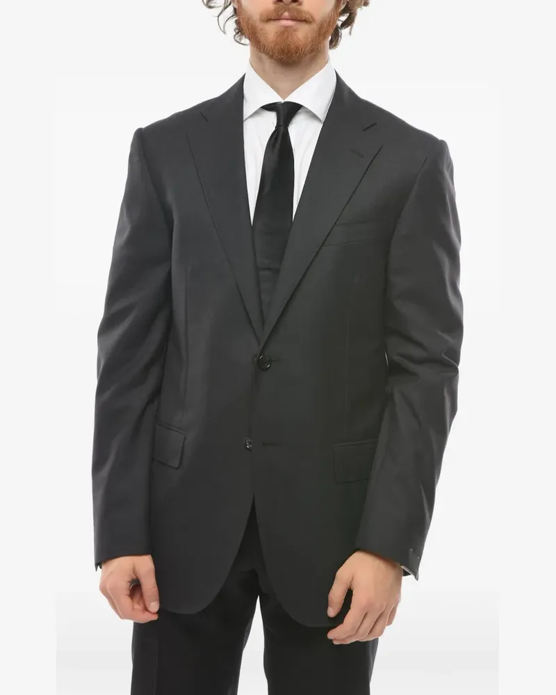 Corneliani single-breasted flap-pocket blazer - Grau Grau
