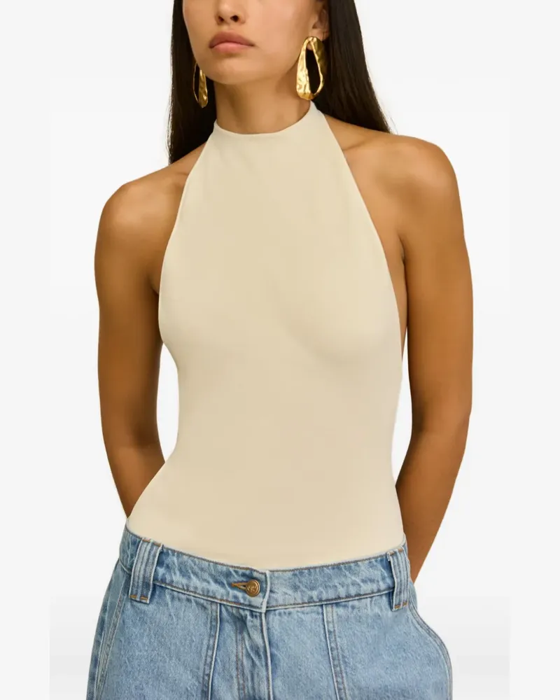 Cult Gaia Rückenfreier Minnie Neckholder-Body - Nude Nude