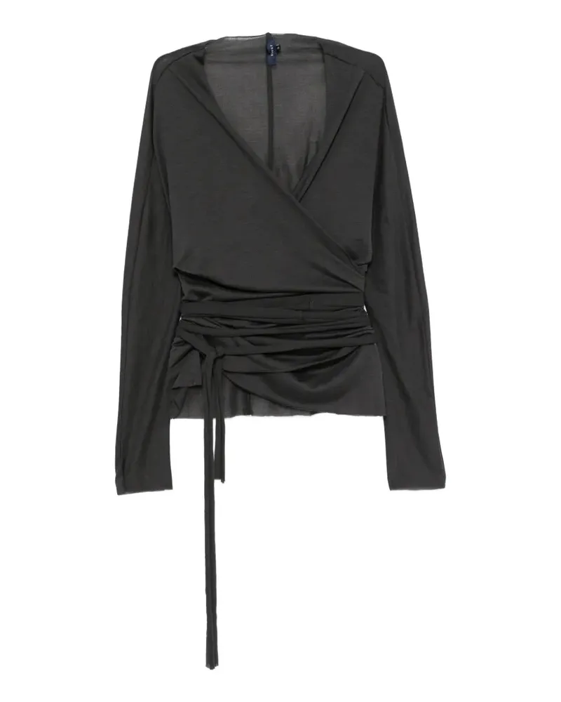 Soeur Luth Bluse im Wickelstil - Grau Grau
