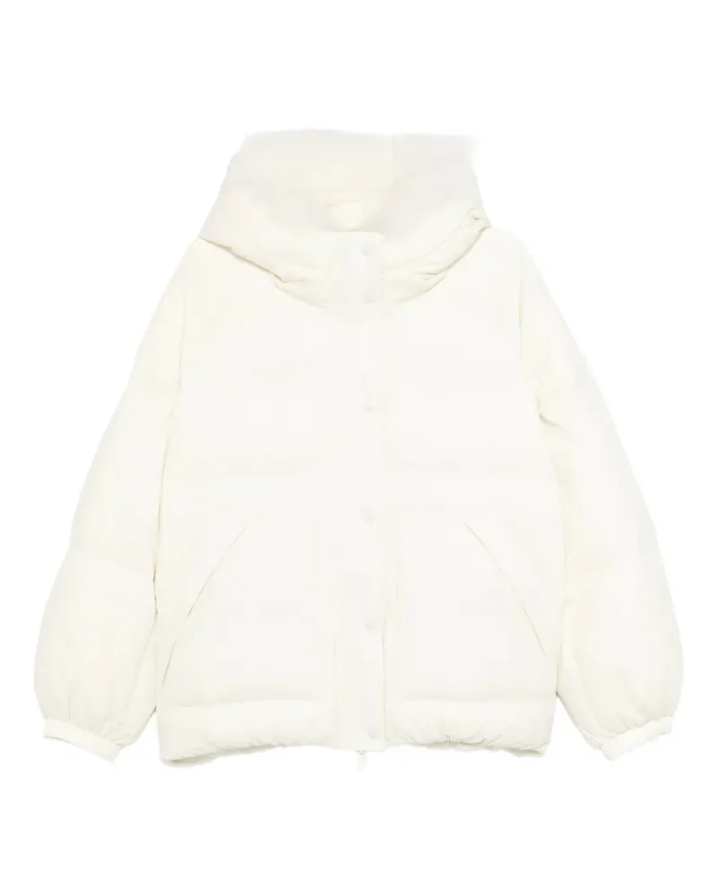 Yves Salomon Jacke mit Shearling-Kapuze - Nude Nude