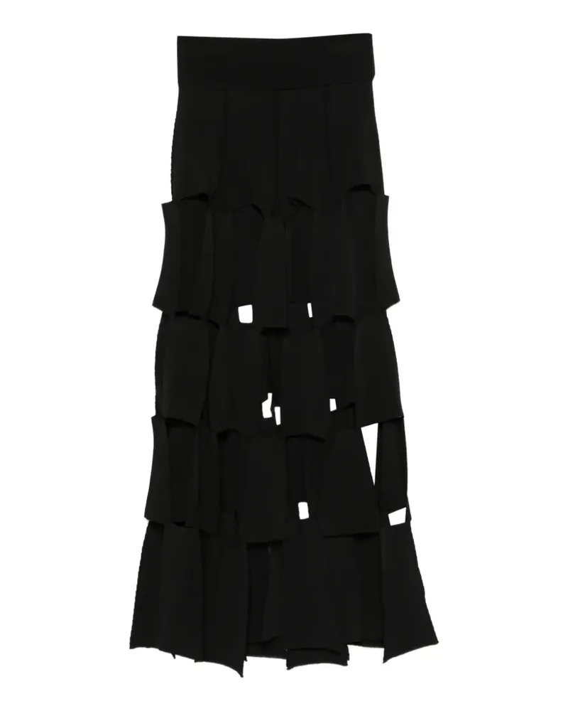 A.W.A.K.E. Maxirock mit Laser-Cuts - Schwarz Schwarz