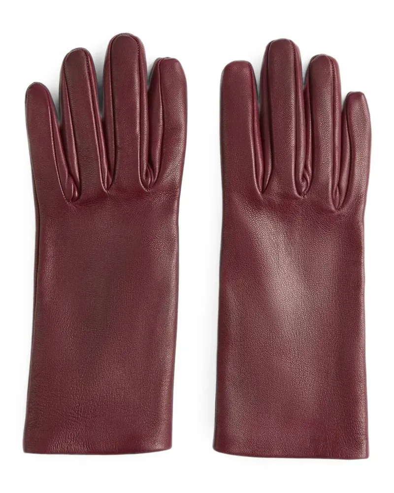 Liviana Conti Gabrielle grained leather gloves - Rot Rot