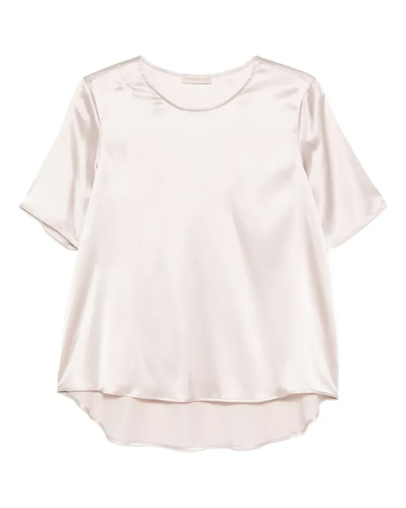 Purotatto Kurzärmelige Bluse - Nude Nude
