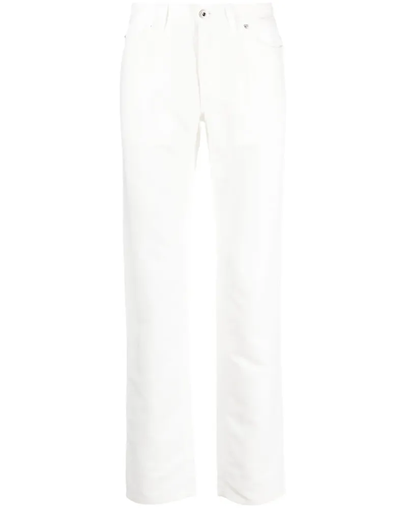 Brioni Schmale Five-Pocket-Hose - Weiß Weiß