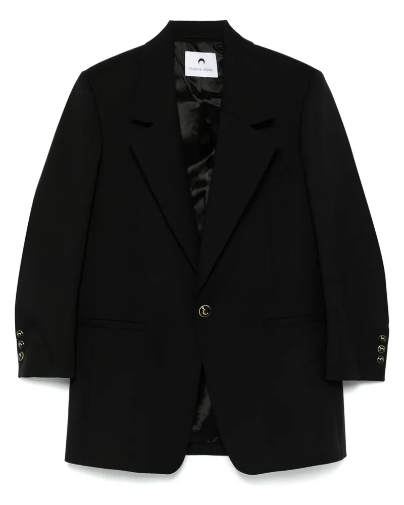 Marine Serre Sakko aus Twill - Schwarz Schwarz