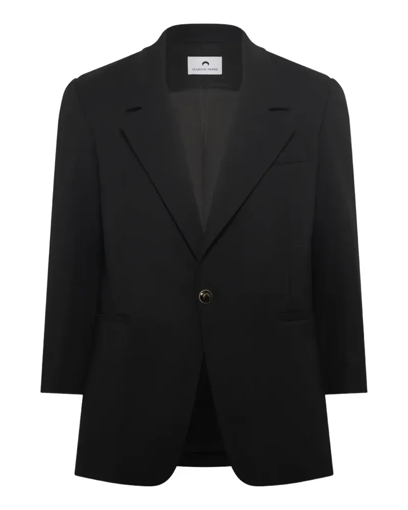 Marine Serre Sakko aus Twill - Schwarz Schwarz