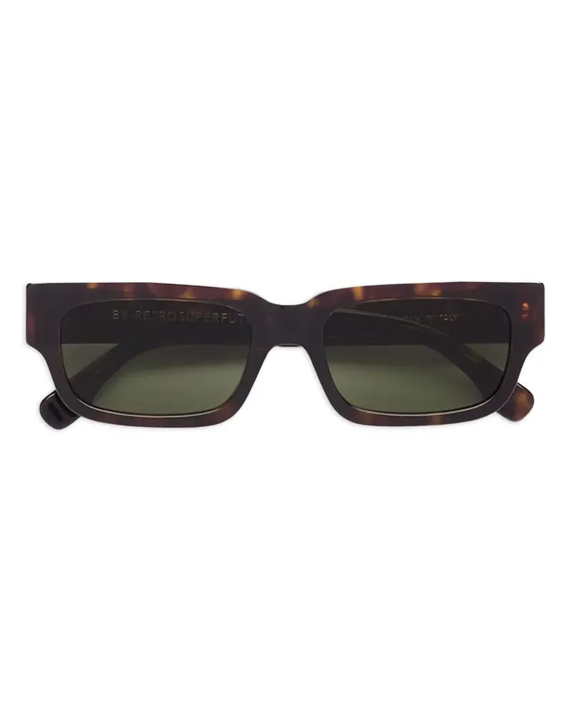 RETROSUPERFUTURE Roma Sonnenbrille mit eckigem Gestell - Braun Braun