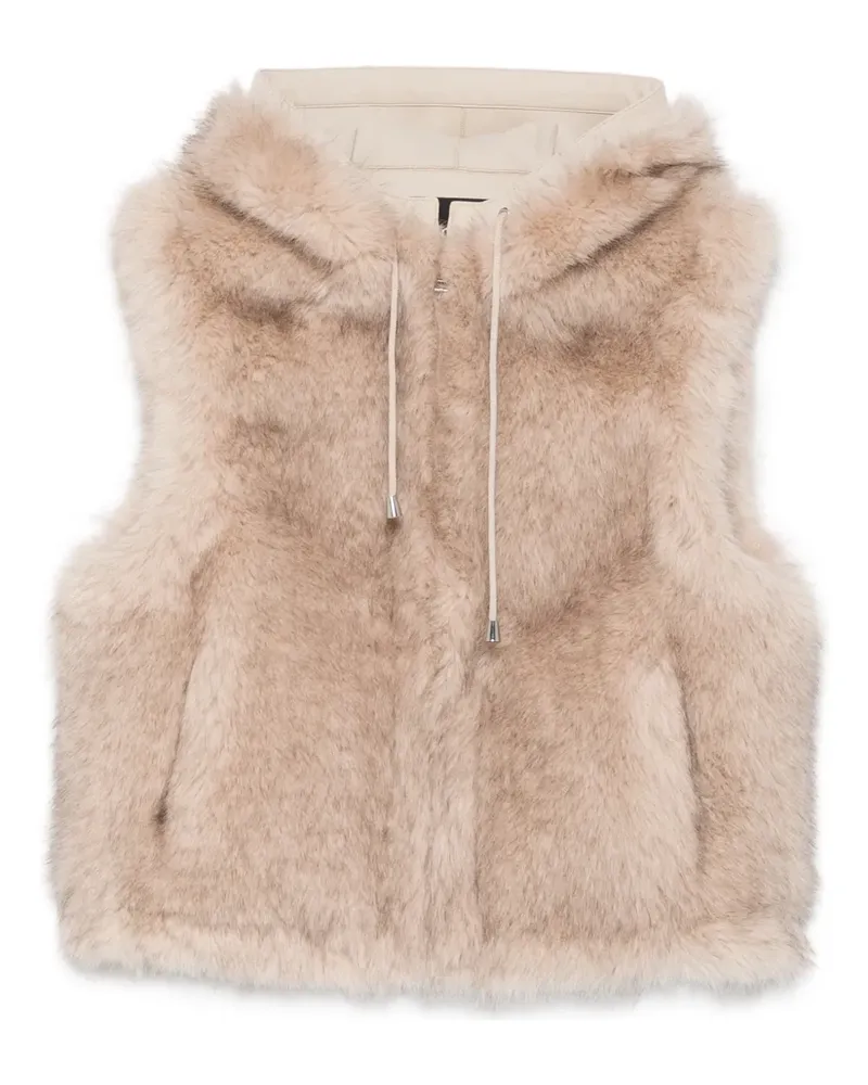 Maje Weste mit Faux Fur - Nude Nude
