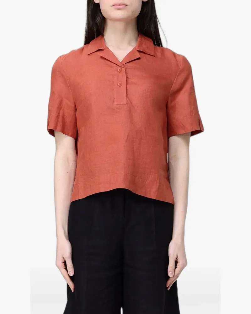 Colmar short-sleeve linen shirt - Orange Orange