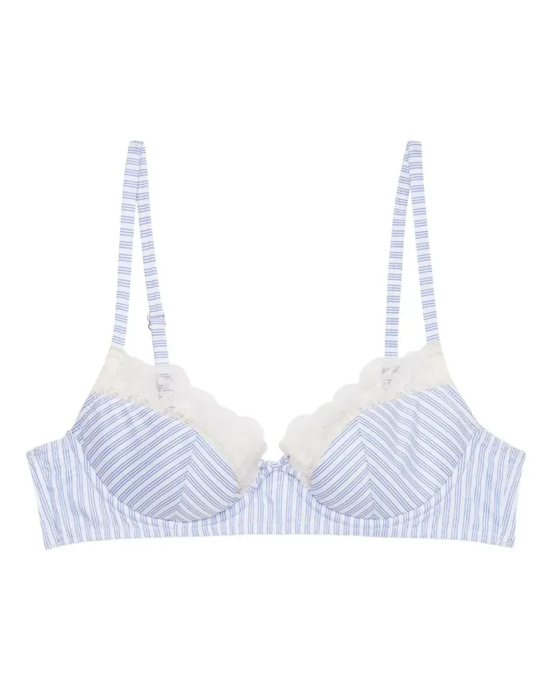 Fleur Du Mal East Hampton lace-trim bra - Blau Blau