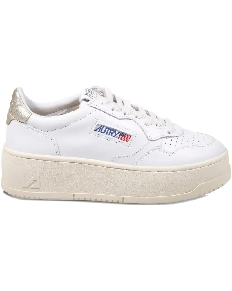 AUTRY logo-patch platform sneakers - Weiß Weiß