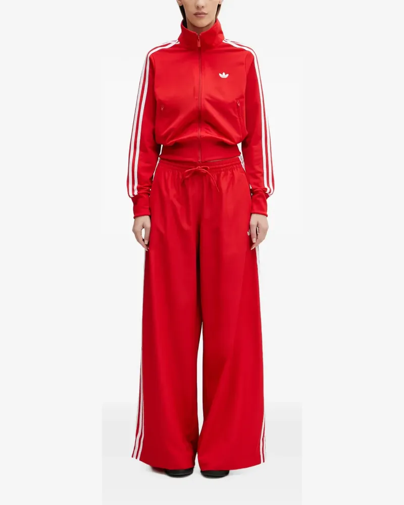 adidas Firebird side-stripe zip-up sweatshirt - Rot Rot