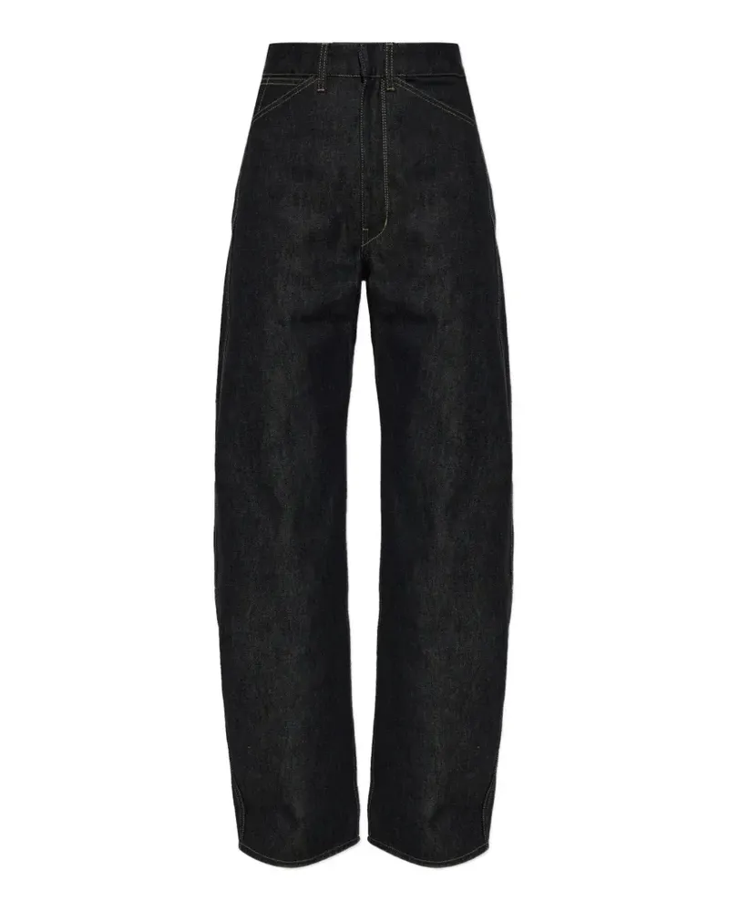 Christophe Lemaire high-waisted contrast-stitch jeans - Blau Blau