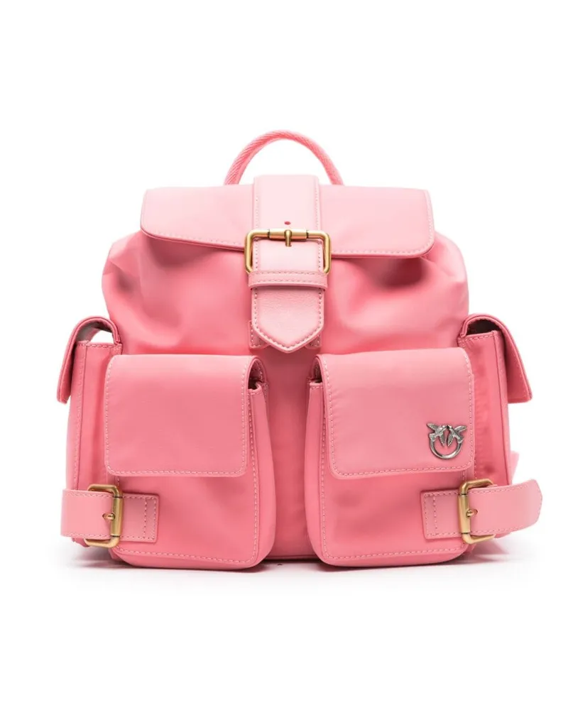 Pinko Rucksack mit Logo-Schild - Rosa Rosa