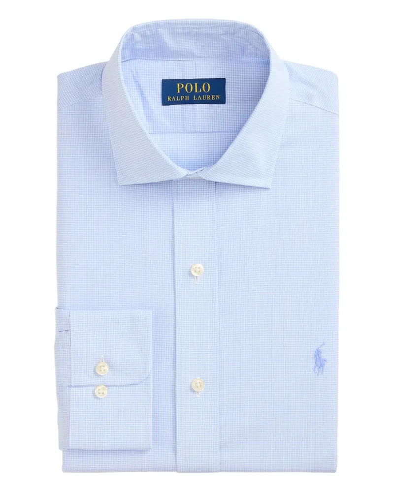 Ralph Lauren Tattersall Popeline-Hemd - Blau Blau