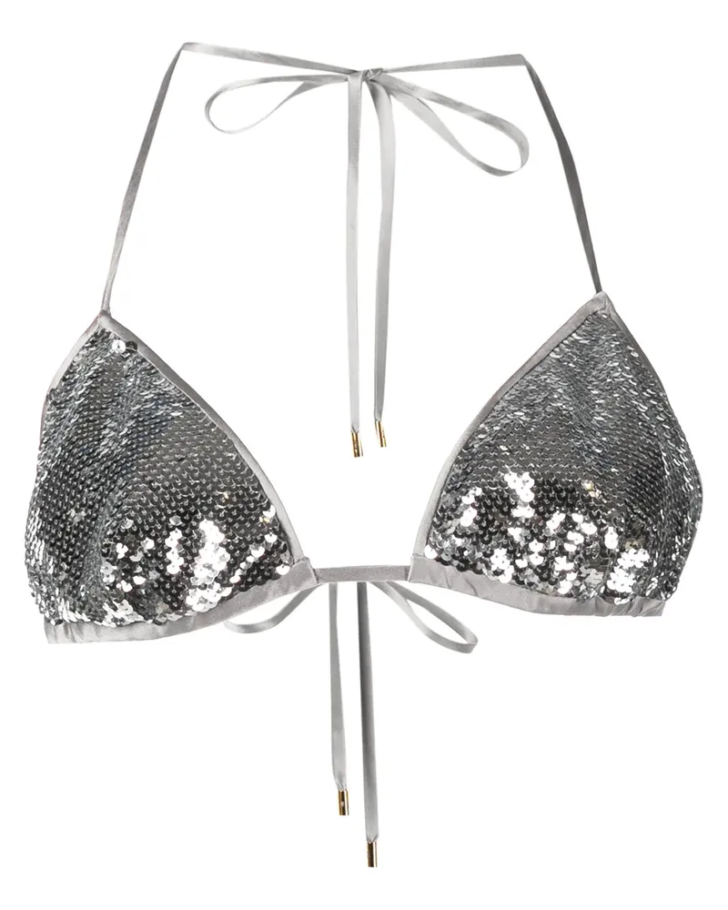 Tom Ford Oberteil mit Pailletten - Silber Silber