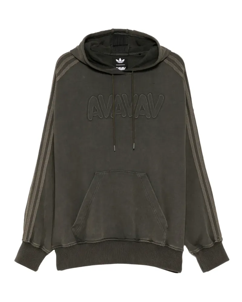 adidas x AVAVAV logo-embossed hoodie - Grau Grau